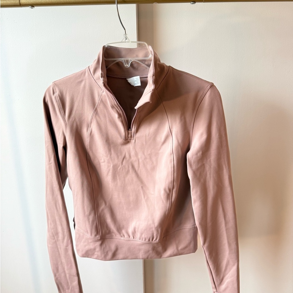 Yogalicious Mauve Quarter-Zip Pullover
